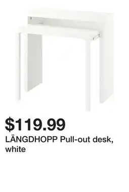 Ikea LÄNGDHOPP Pull-out desk, white offer