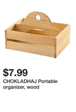 Ikea CHOKLADHAJ Portable organizer, wood offer