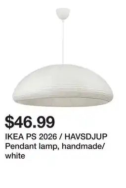 Ikea IKEA PS 2026 / HAVSDJUP Pendant lamp, handmade/white offer