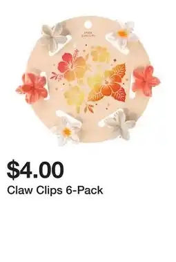Five Below Claw Clips 6-Pack offer