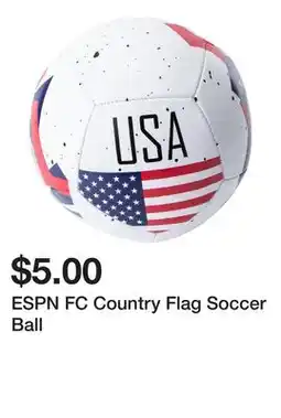 Five Below ESPN FC Country Flag Soccer Ball offer
