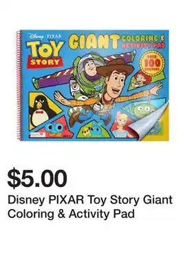Five Below Disney PIXAR Toy Story Giant Coloring & Activity Pad offer