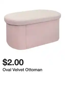 Five Below Oval Velvet Ottoman offer