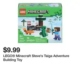 Five Below LEGO Minecraft Steve's Taiga Adventure Building Toy offer