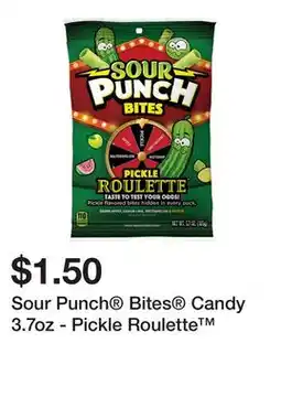 Five Below Sour Punch Bites Candy 3.7oz - Pickle Roulette offer