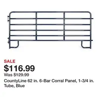 Tractor Supply Company CountyLine 62 in. 6-Bar Corral Panel, 1-3/4 in. Tube, Blue offer