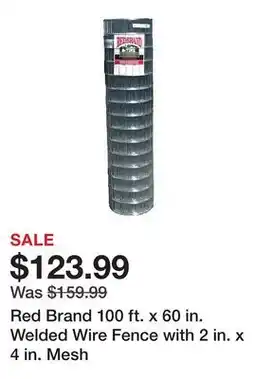 Tractor Supply Company Red Brand 100 ft. x 60 in. Welded Wire Fence with 2 in. x 4 in. Mesh offer