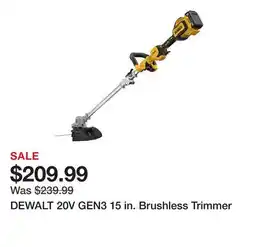 Tractor Supply Company DEWALT 20V GEN3 15 in. Brushless Trimmer offer