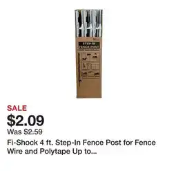 Tractor Supply Company Fi-Shock 4 ft. Step-In Fence Post for Fence Wire and Polytape Up to 2 in. W, White offer