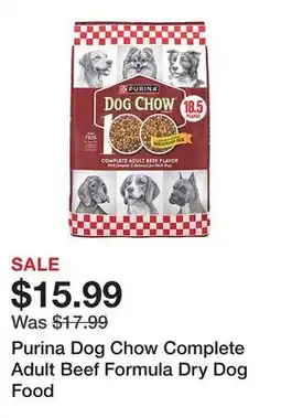 Tractor Supply Company Purina Dog Chow Complete Adult Beef Formula Dry Dog Food offer