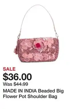 Marshalls MADE IN INDIA Beaded Big Flower Pot Shoulder Bag offer