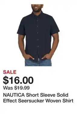 Marshalls NAUTICA Short Sleeve Solid Effect Seersucker Woven Shirt offer
