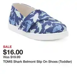 Marshalls TOMS Shark Belmont Slip On Shoes (Toddler) offer