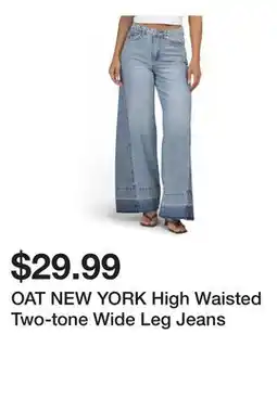 Marshalls OAT NEW YORK High Waisted Two-tone Wide Leg Jeans offer
