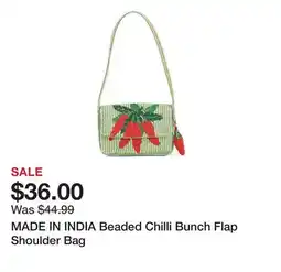Marshalls MADE IN INDIA Beaded Chilli Bunch Flap Shoulder Bag offer