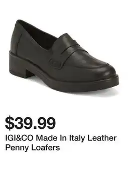 Marshalls IGI&CO Made In Italy Leather Penny Loafers offer