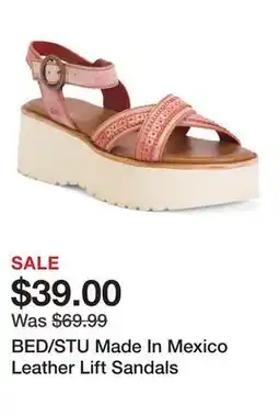 Marshalls BED/STU Made In Mexico Leather Lift Sandals offer