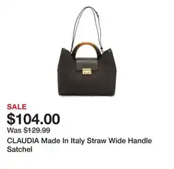 Marshalls CLAUDIA Made In Italy Straw Wide Handle Satchel offer