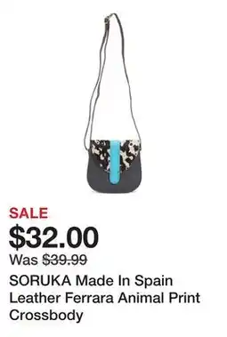 Marshalls SORUKA Made In Spain Leather Ferrara Animal Print Crossbody offer