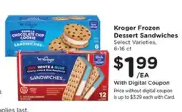 Pick'n Save Kroger Frozen Dessert Sandwiches offer