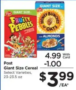 Pick'n Save Post Giant Size Cereal offer