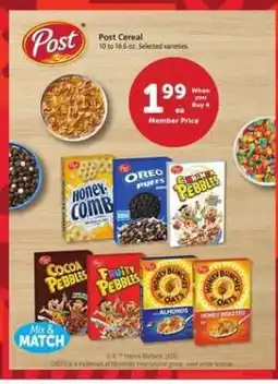 Safeway Post Cereal offer