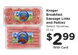 Pick'n Save Kroger Breakfast Sausage Links and Patties offer