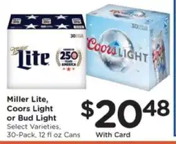 Pick'n Save Miller Lite, Coors Light or Bud Light offer