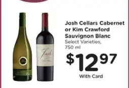 Pick'n Save Josh Cellars Cabernet or Kim Crawford Sauvignon Blanc offer
