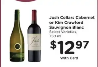 Pick'n Save Josh Cellars Cabernet or Kim Crawford Sauvignon Blanc offer