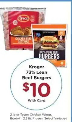 Pick'n Save Kroger 73% Lean Beef Burgers offer