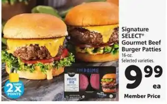 Safeway Signature SELECT Gourmet Beef Burger Patties offer
