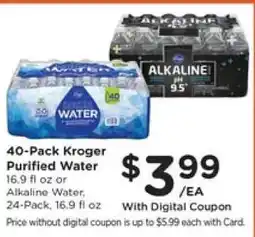 Pick'n Save 40-Pack Kroger Purified Water offer
