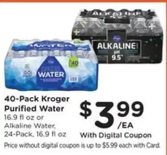Pick'n Save 40-Pack Kroger Purified Water offer