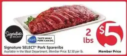 Safeway Signature SELECT Pork Spareribs offer