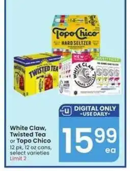 Albertsons White Claw, Twisted Tea or Topo Chico offer