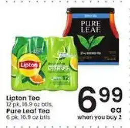 Albertsons Lipton Tea, Pure Leaf Tea offer