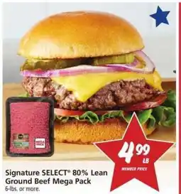 Safeway Signature SELECT 80% Lean Ground Beef Mega Pack offer