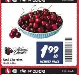 Safeway Red Cherries offer
