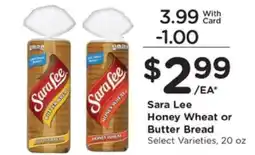 Pick'n Save Sara Lee honey wheat or butter bread offer