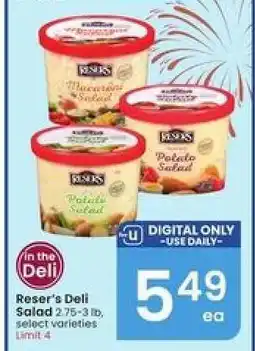 Albertsons Reser's Deli Salad offer