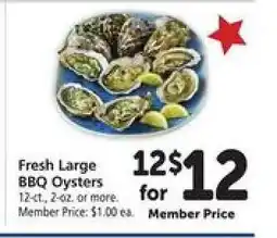 Safeway Fresh Large BBQ Oysters offer