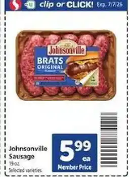 Safeway Johnsonville Sausage offer