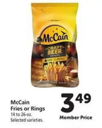 Safeway McCain Fries or Rings offer