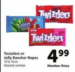 Safeway Twizzlers or Jolly Rancher Ropes offer