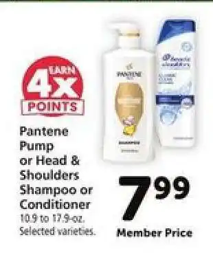 Safeway Pantene Pump or Head & Shoulders Shampoo or Conditioner offer