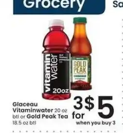 Albertsons Glaceau vitaminwater or Gold Peak Tea offer