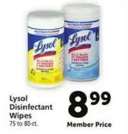 Safeway Lysol Disinfectant Wipes offer