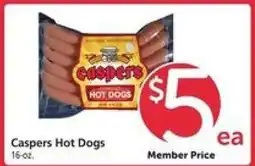 Safeway Caspers Hot Dogs offer