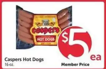 Safeway Caspers Hot Dogs offer
